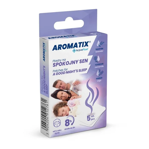 Aromatix ActivePlast, Plastry do aromaterapii na spokojny sen, 5 sztuk