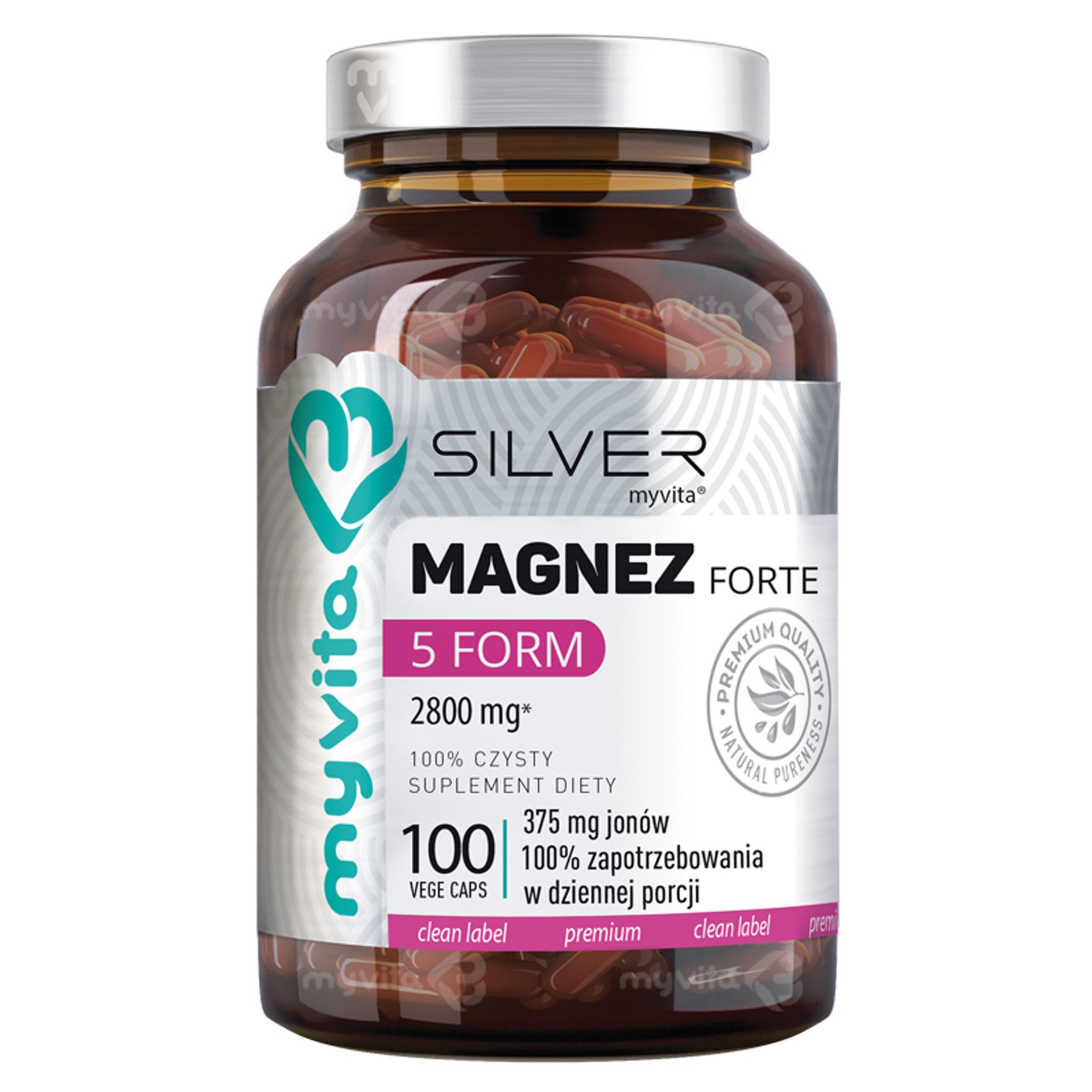 MyVita, Magnez Forte 5 Form Silver Pure 100%, kapsułki, 100 sztuk