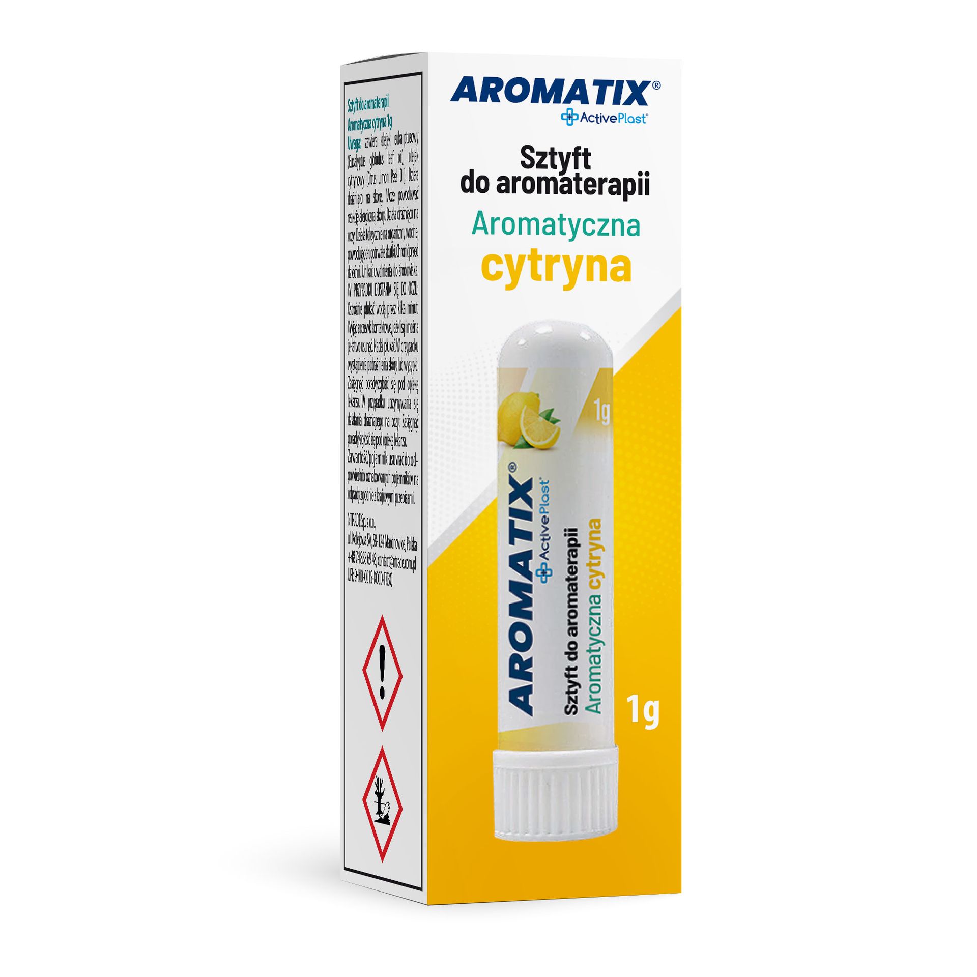 Aromatix Aroma, Sztyft do aromaterapii Aromatyczna cytryna, 1 sztuka