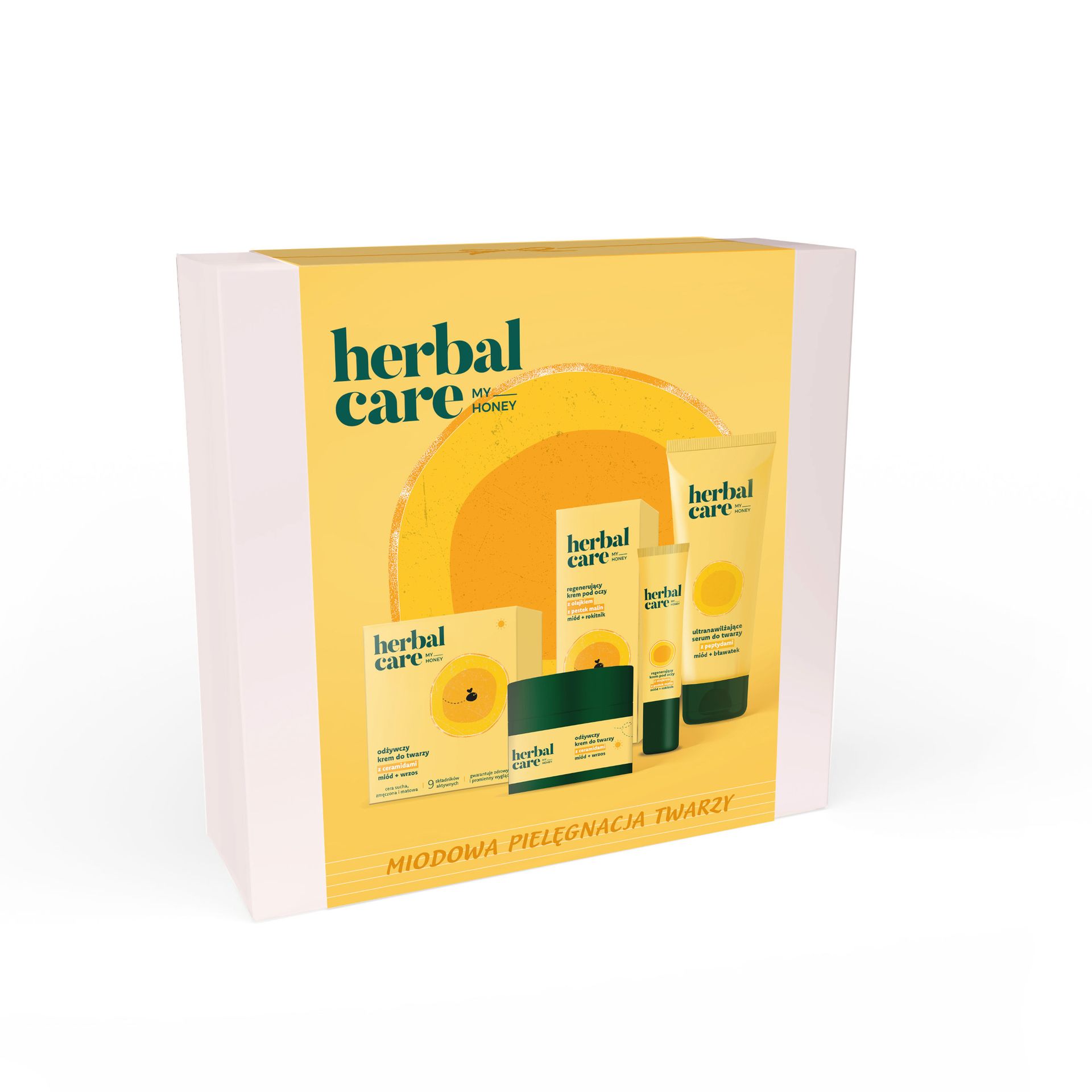 Zestaw Herbal Care my'honey pielęgnacja twarzy Krem pod oczy 150 ml, Krem do twarzy 50 ml, Serum 50 ml