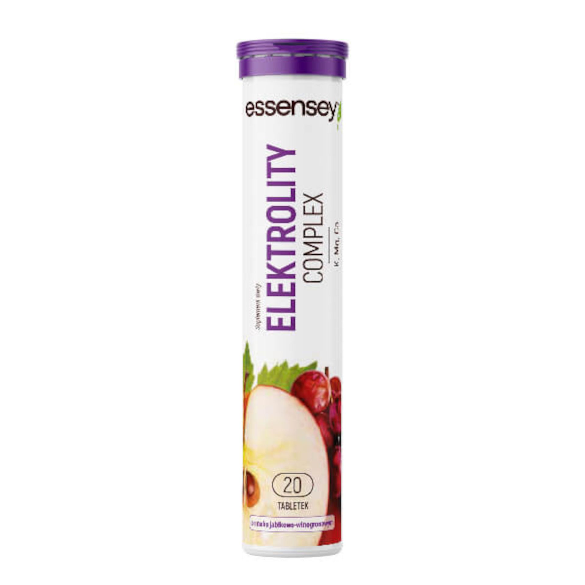 Essensey Elektrolity Complex Jabłko-Winogron, tabletki musujące, 20 sztuk
