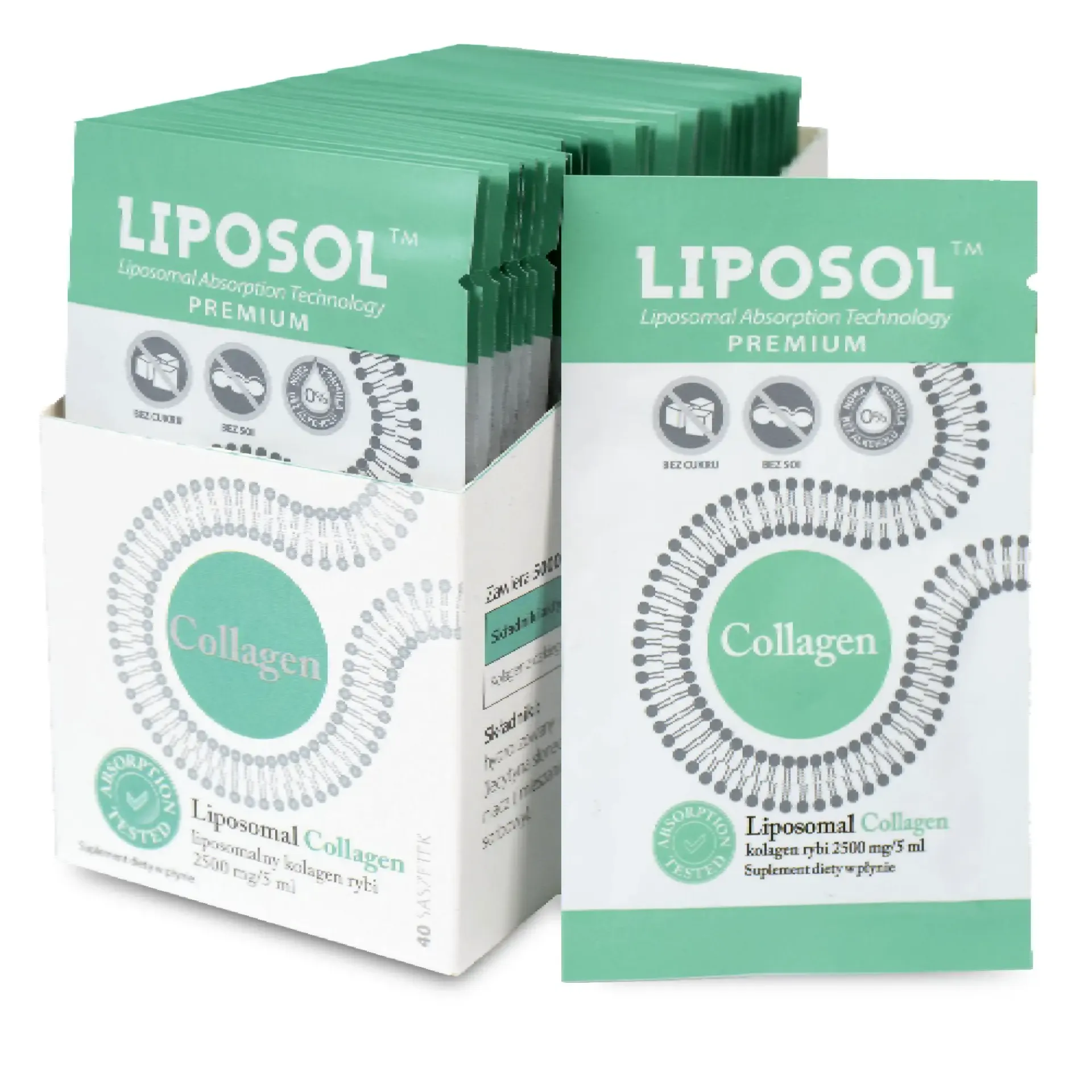 Liposol, Liposomalny Collagen rybi, saszetki, 40 sztuk