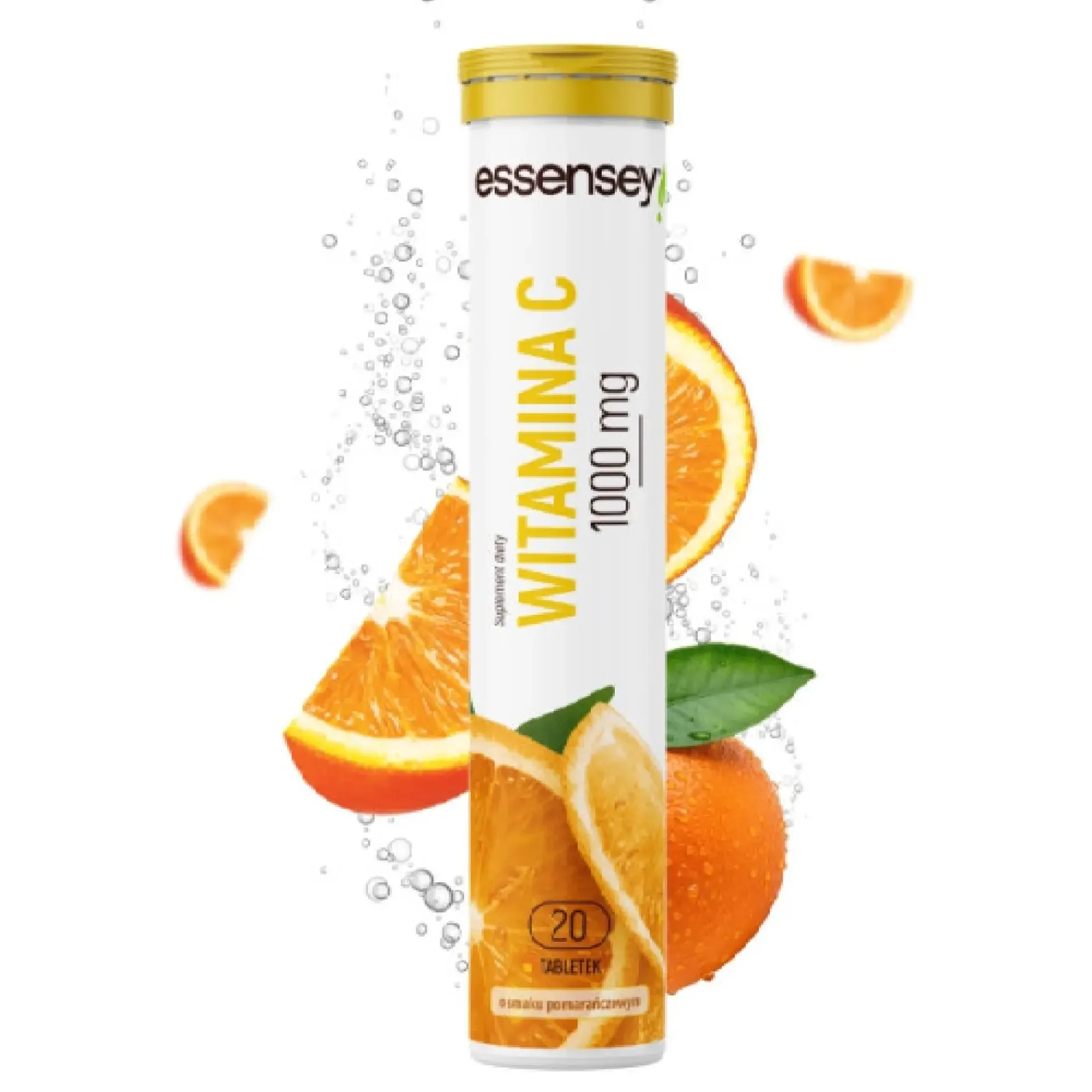 Essensey Witamina C 1000 Mg Pomarańcza, tabletki musujące, 20 sztuk