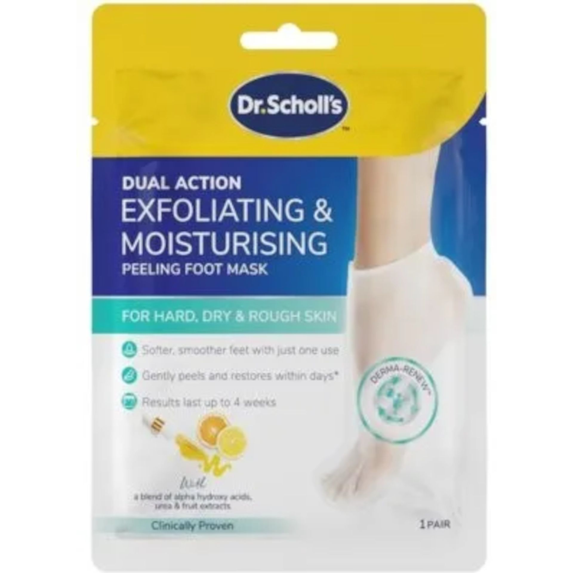 Dr. Scholl's Maska peelingująca do stóp złuszczająca i nawilżająca, 1 para