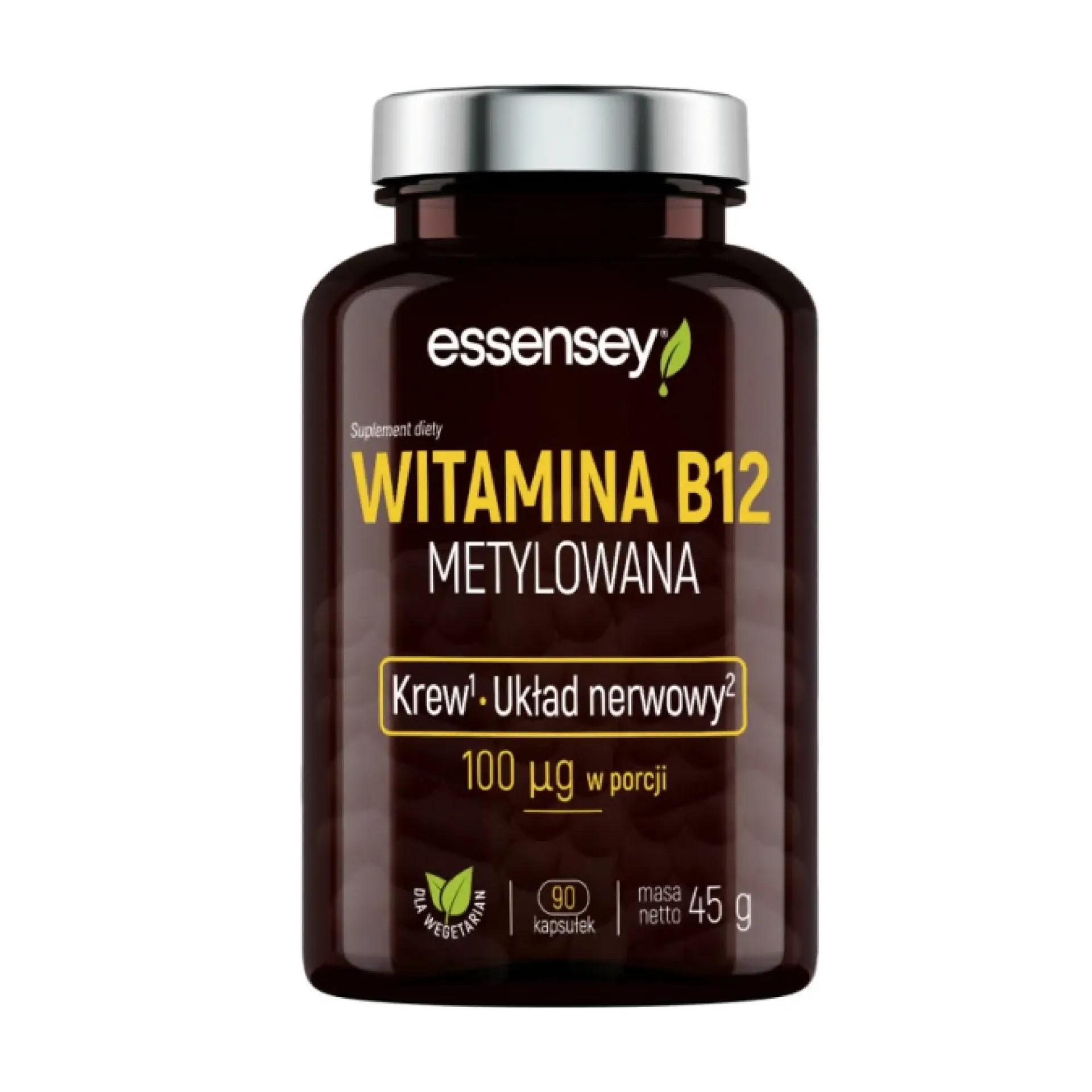 Essensey Witamina B12 Metylowana, kapsułki, 90 sztuk