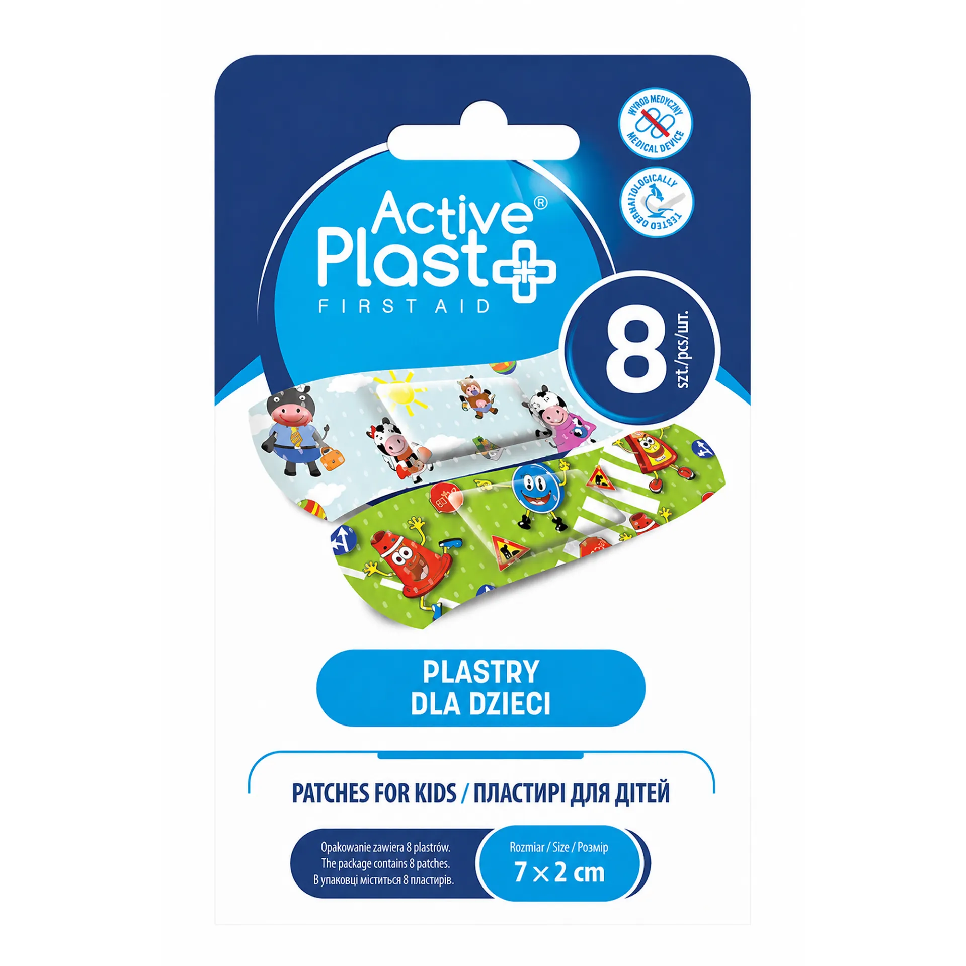 Active Plast, plastry dla dzieci, 8 sztuk
