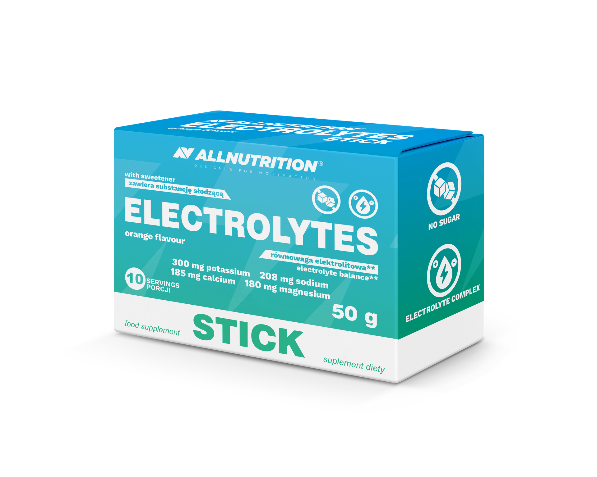 Allnutrition, Electrolytes Stick Orange, proszek, 50 g