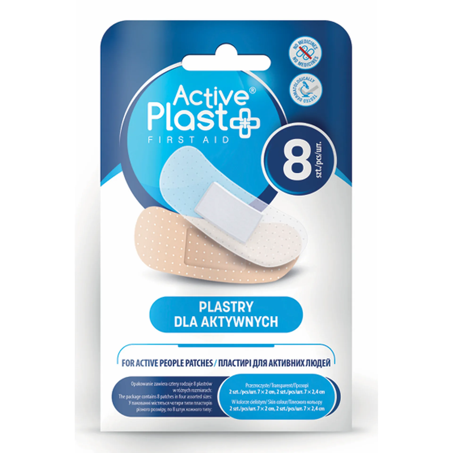 Active Plast, plastry dla aktywnych, 8 sztuk