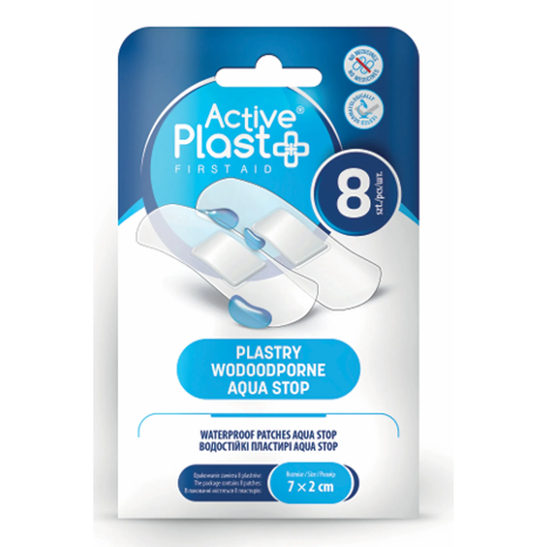Active Plast, plastry wodoodporne Aqua Stop, 8 sztuk