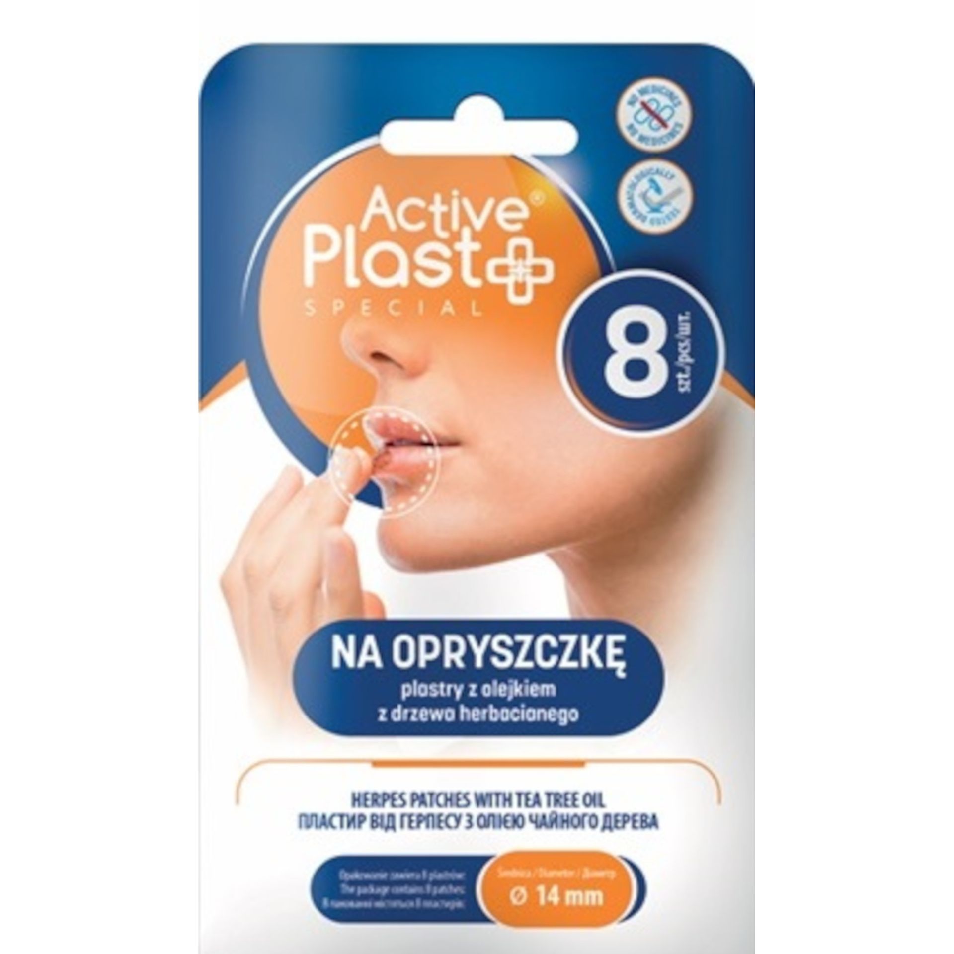 Active Plast, plastry na opryszczkę, 8 sztuk