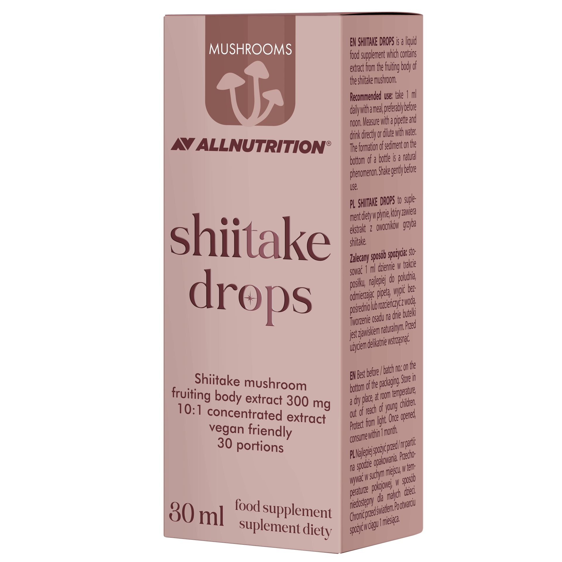 Allnutrition, Mushrooms Shiitake, płyn, 30 ml