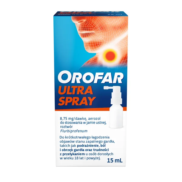 Orofar Ultra Spray, 8,75 mg/dawkę, spray, 15 ml