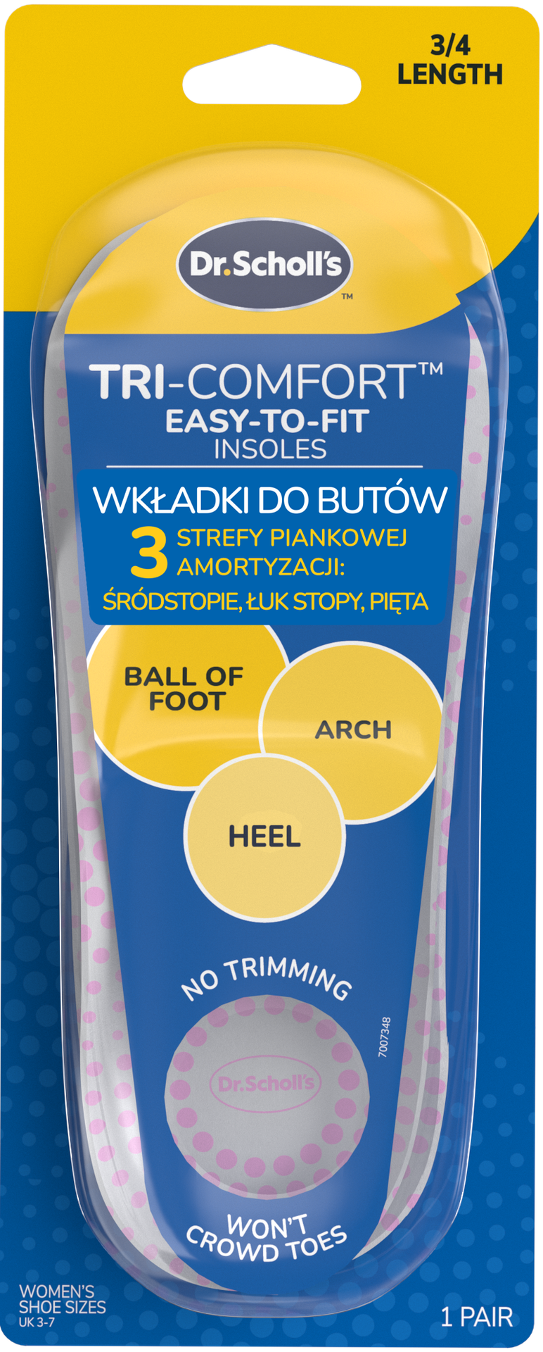 Dr. Scholl's Wkładki do butów Easy Fit Tri-Comfort 35,5-40,5, 1 para