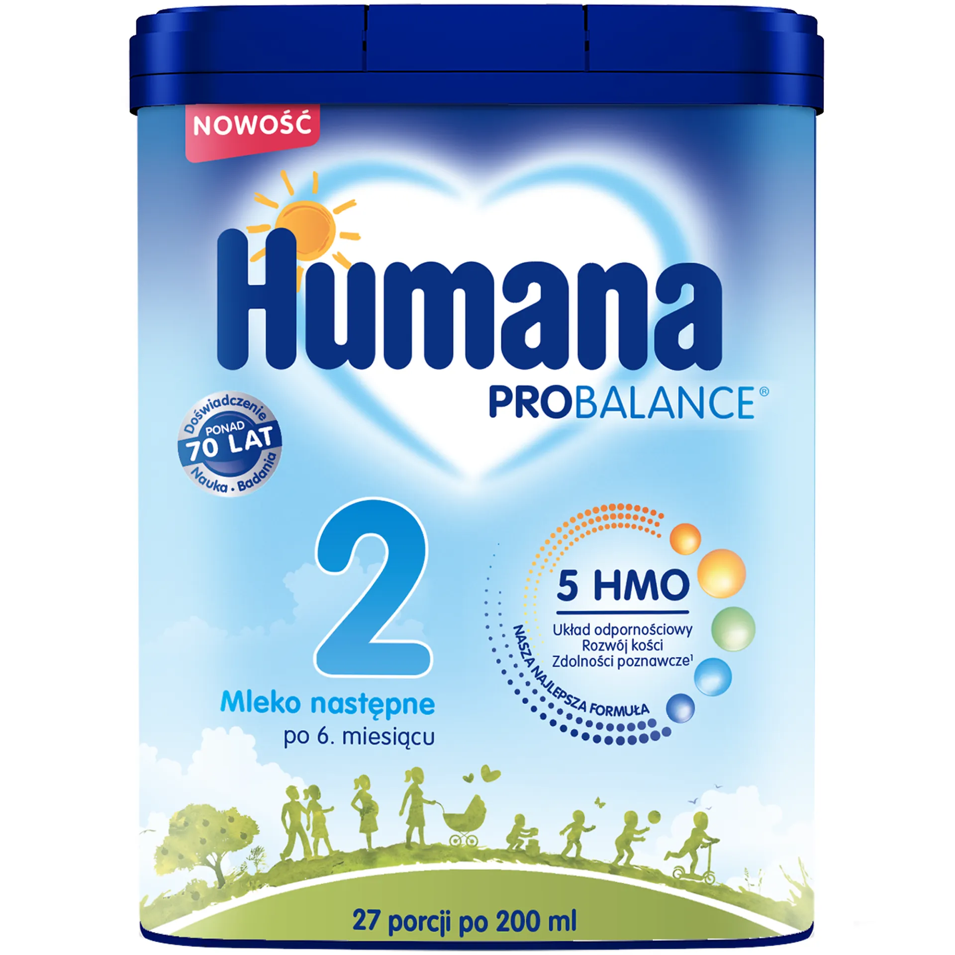 Humana 2 HMO, mleko następne po 6.miesiącu, 750 g