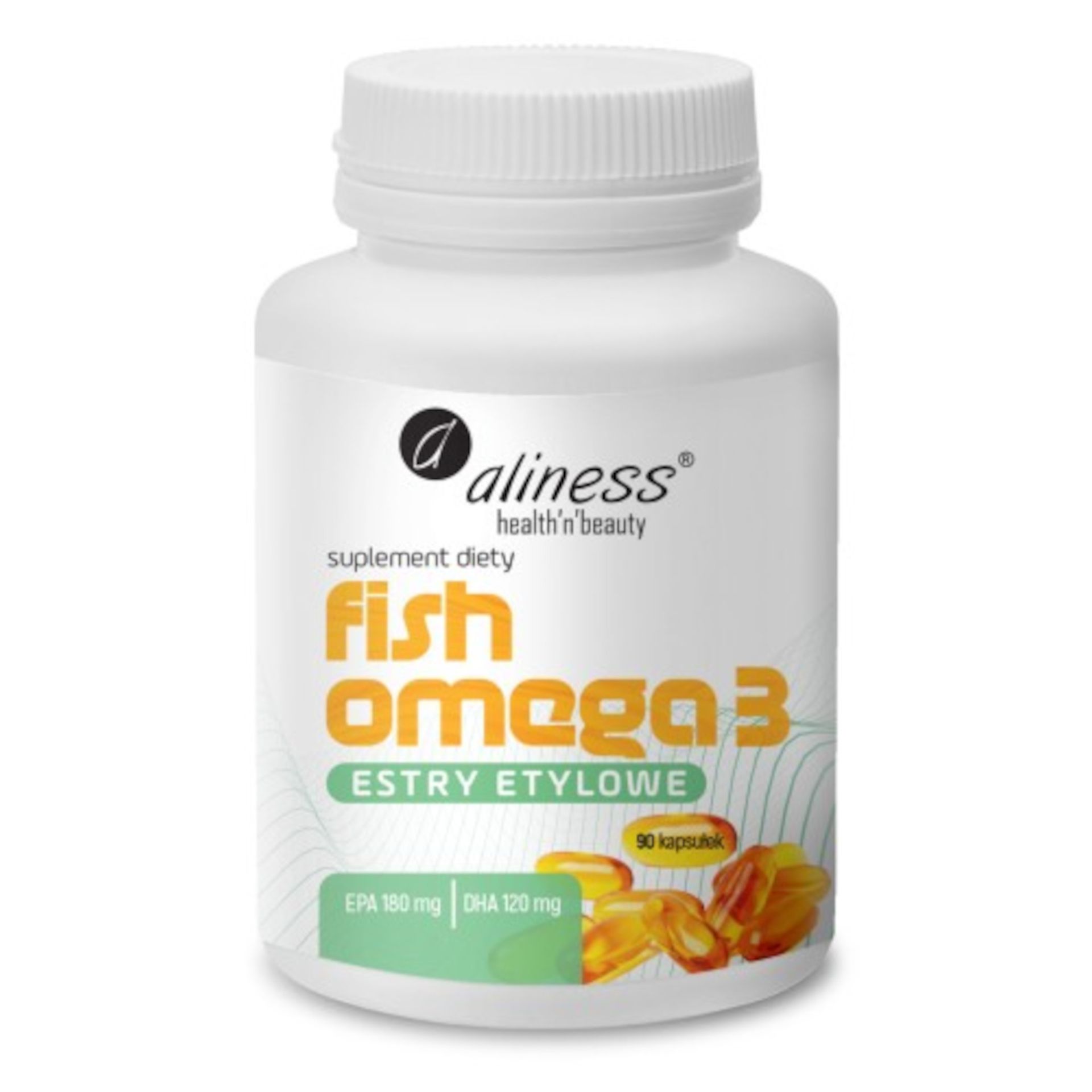 Aliness, Fish Omega 3 Estry 180/120 mg, kapsułki, 90 sztuk