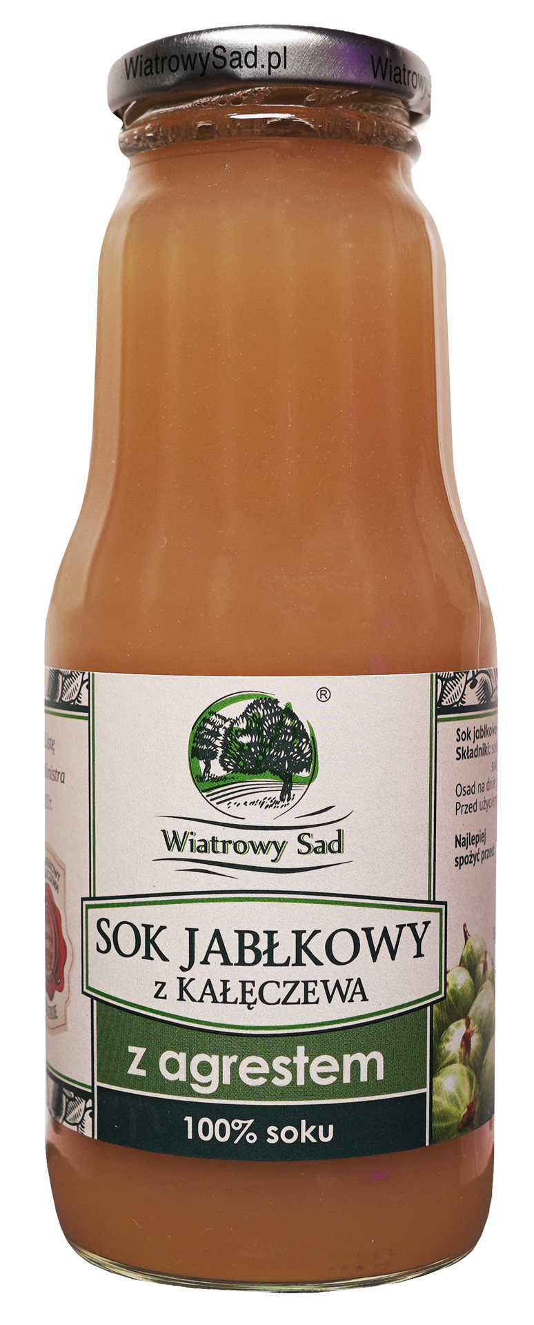 Wiatrowy Sad, Sok jabłkowy z agrestem, 300 ml