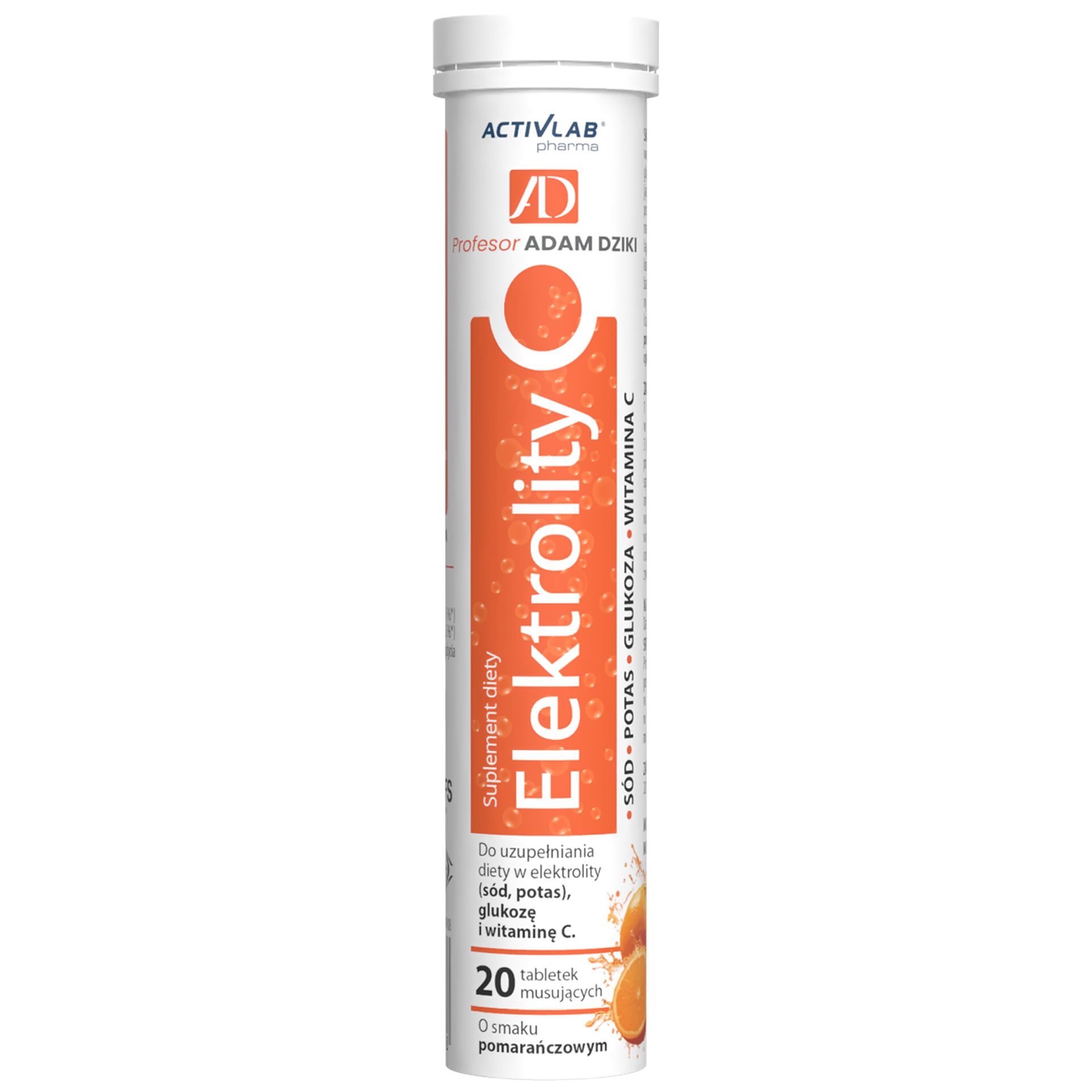 ActivLab Pharma, Elektrolity, smak pomarańcza, tabletki, 20 sztuk