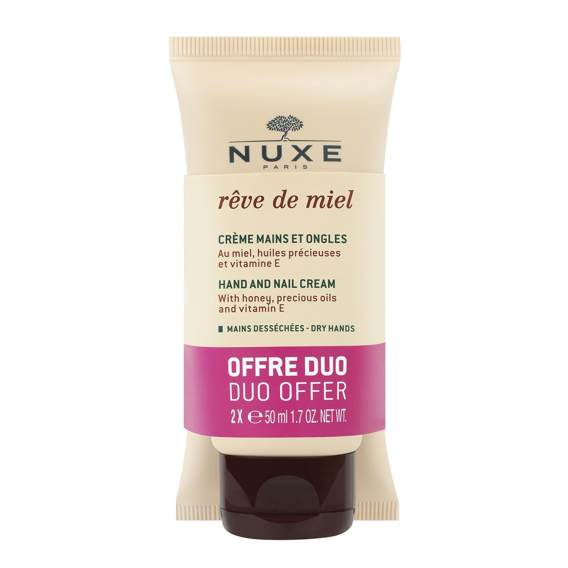 Nuxe Reve de Miel, zestaw krem do rąk i paznokci, 2 x 50 ml