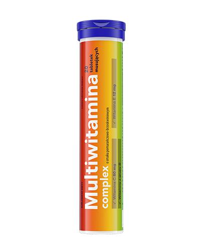 Multiwitamina complex Smak pomarańczowo - brzoskwiniowy, tabletki musujące, 20 sztuk
