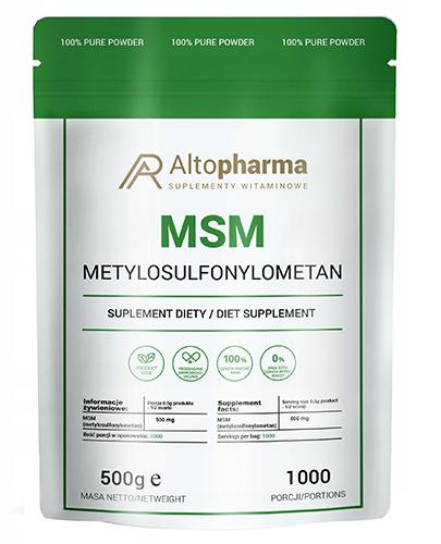 Altopharma MSM Metylosulfonylometan - 500 g - cena, opinie, stosowanie