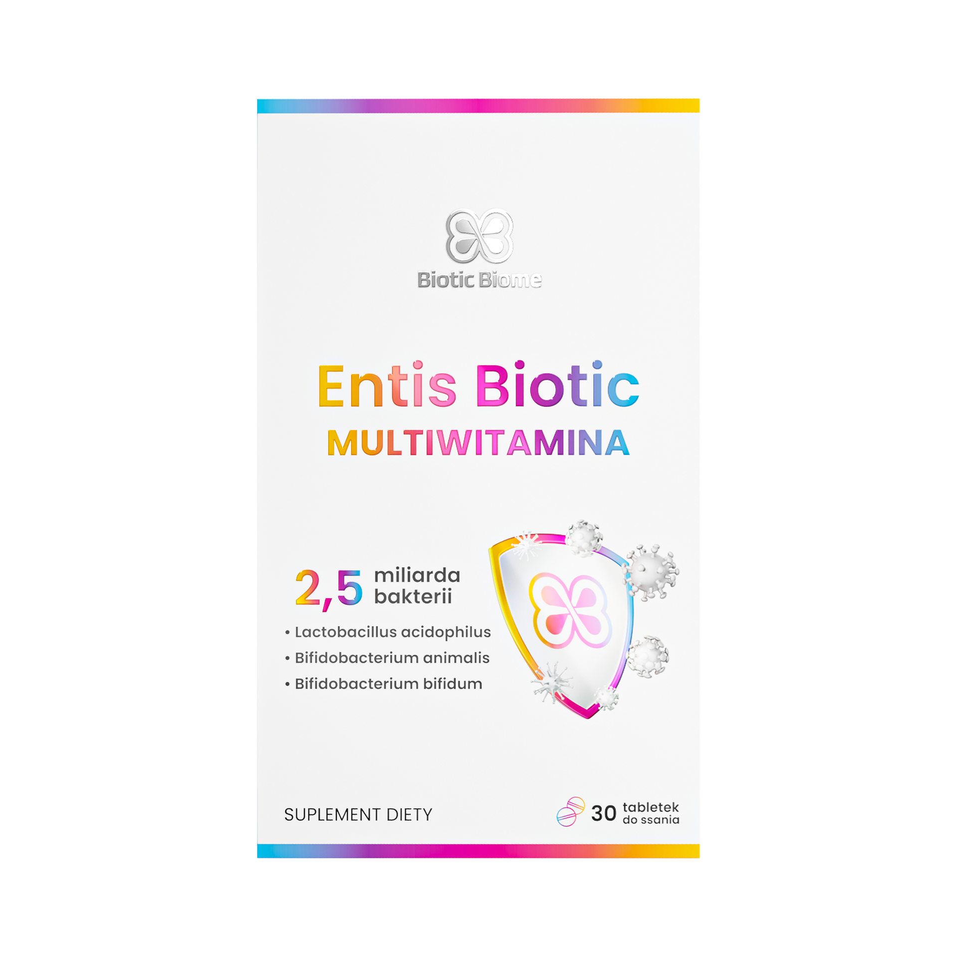 Biotic Biome Entis Biotic Multiwitamina, tabletki do ssania, 30 sztuk