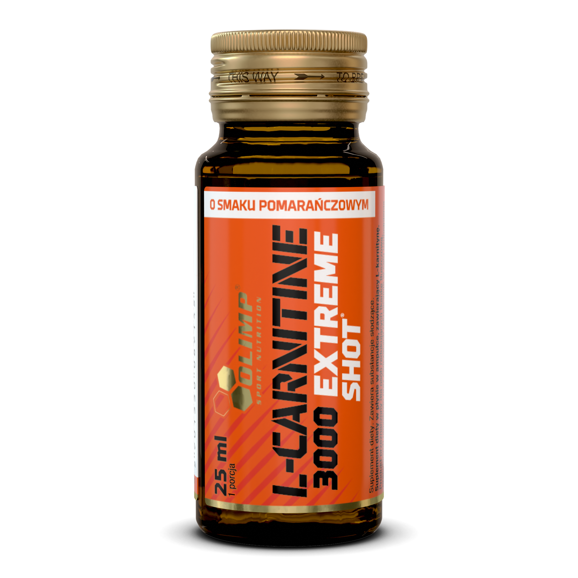 Olimp, L-Carnitine 3000 Extreme Shot smak pomarańczowy, 25 ml [szkło]
