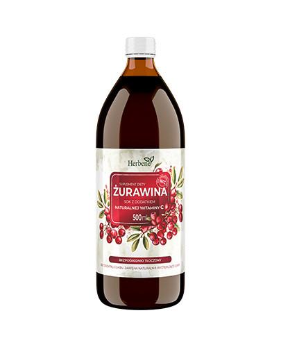 Żurawina Sok z dodatkiem naturalnej witaminy C, 500 ml