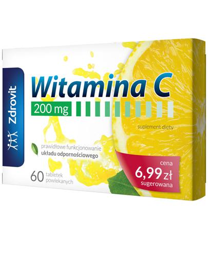 Zdrovit Witamina C 200 mg, tabletki, 60 sztuk