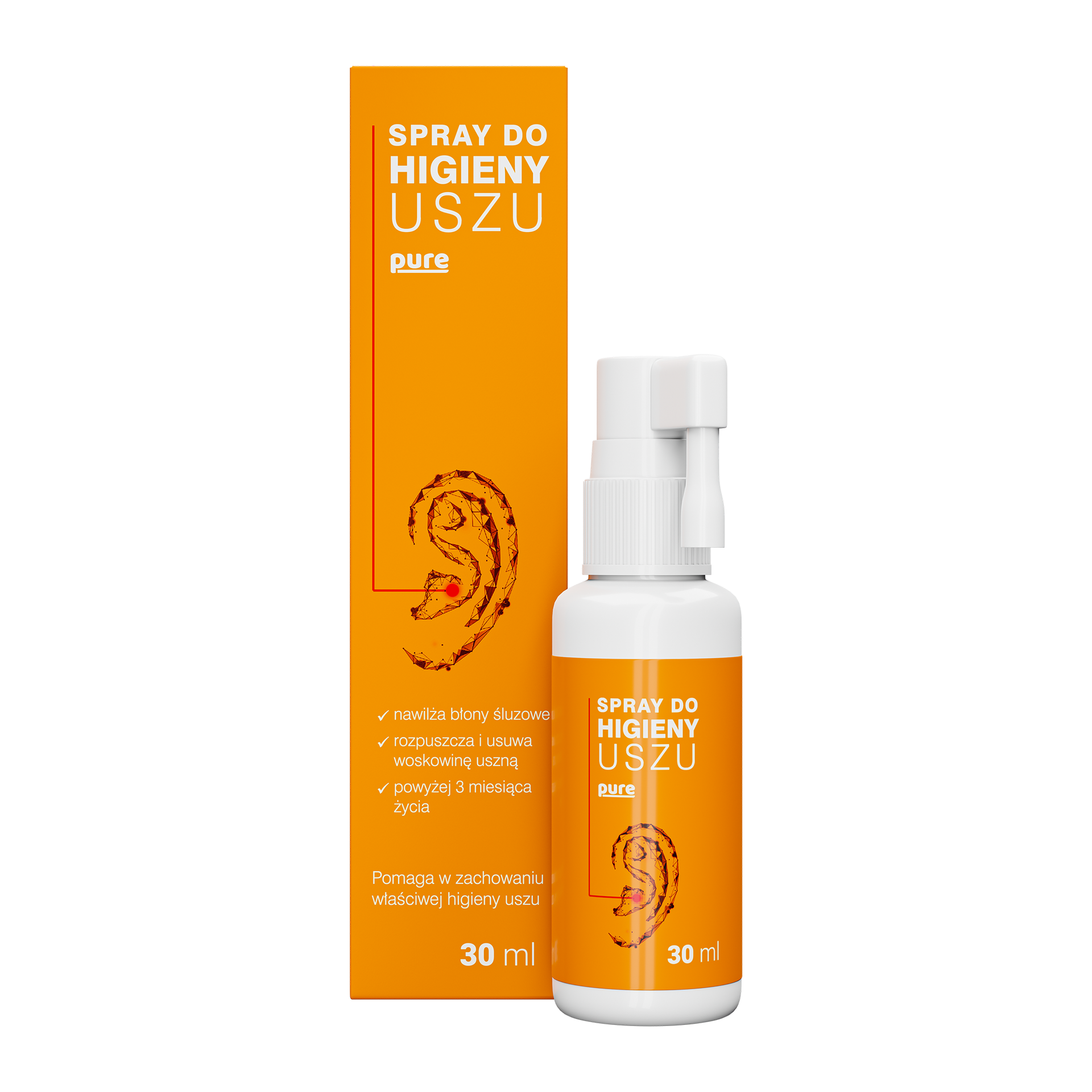 Spray do higieny uszu pure, 30 ml