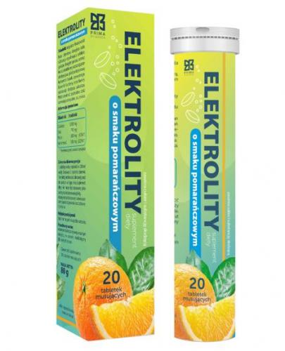Prima Pharma Elektrolity o smaku pomarańczowym, 20 tabletek musujących