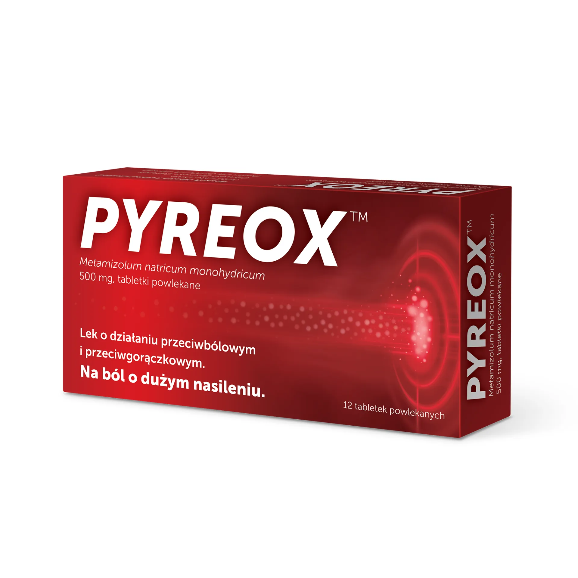 Pyreox 500 mg, 12 tabletek powlekanych
