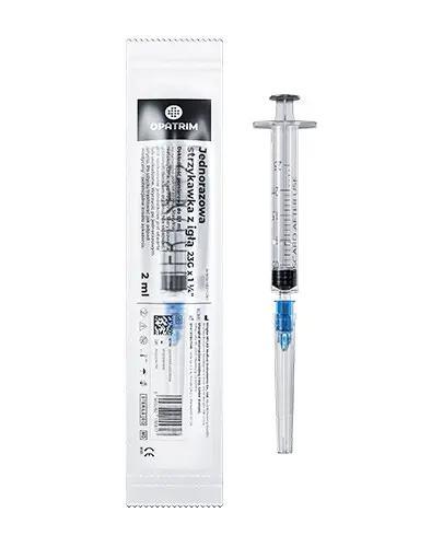 Opatrim jednorazowa strzykawka z igłą 23G x 1 1/4' 2 ml, 1 sztuka