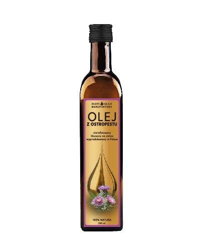Złote Oleje Olej Z Ostropestu tłoczony na zimno nierafinowany, 250 ml