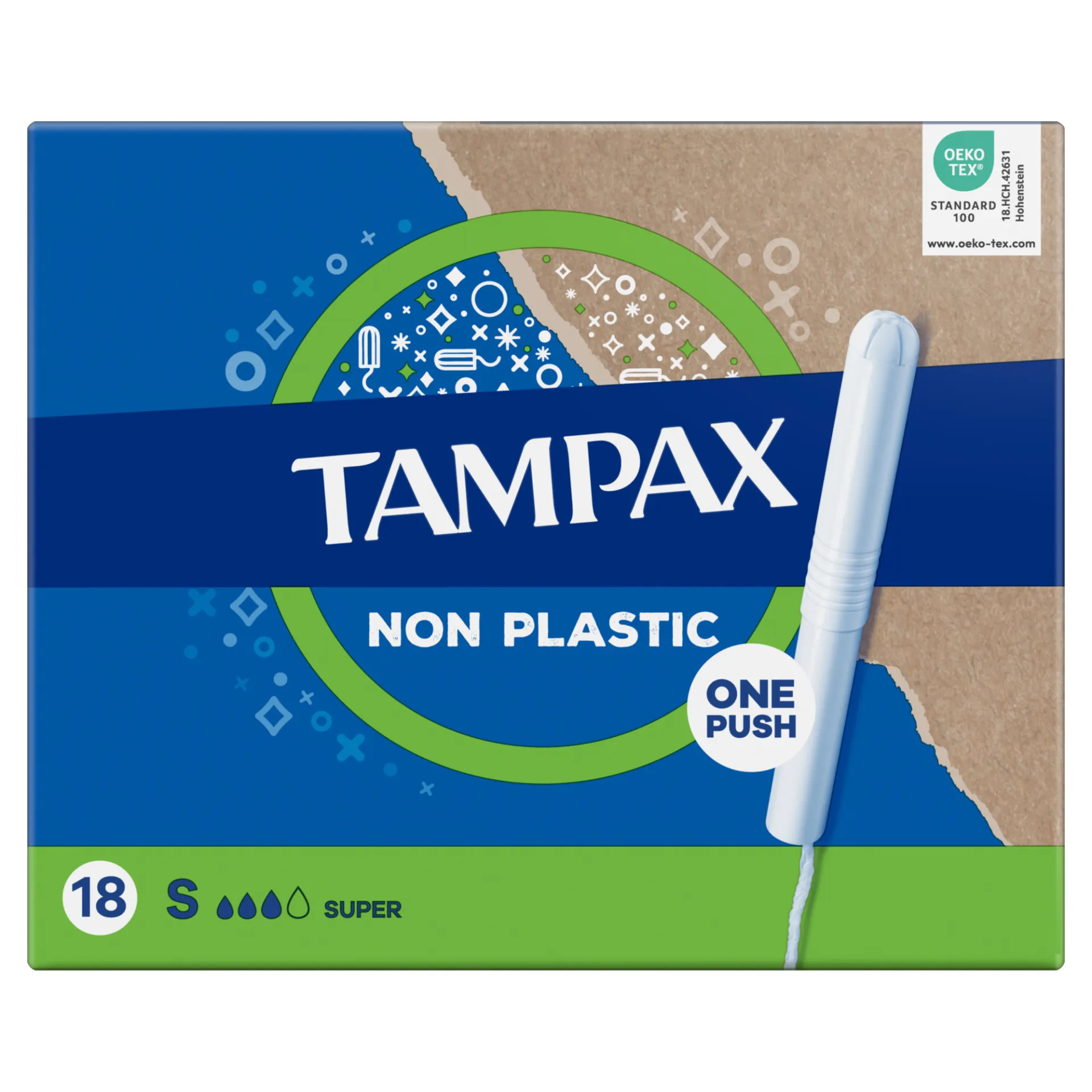 Tampax Super, Tampony z aplikatorem, 18 sztuk