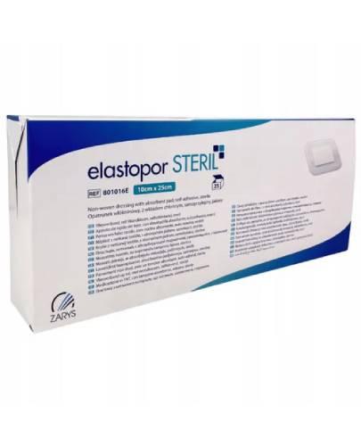 Elastopor Steril, Opatrunek jałowy włókninowy samoprzylepny z wkładem chłonnym 10 cm x 25 cm, 25 sztuk