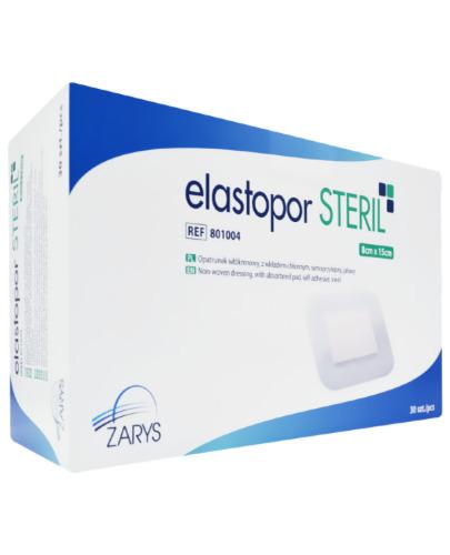 Elastopor Steril, Opatrunek jałowy włókninowy samoprzylepny z wkładem chłonnym 8 cm x 15 cm, 30 sztuk
