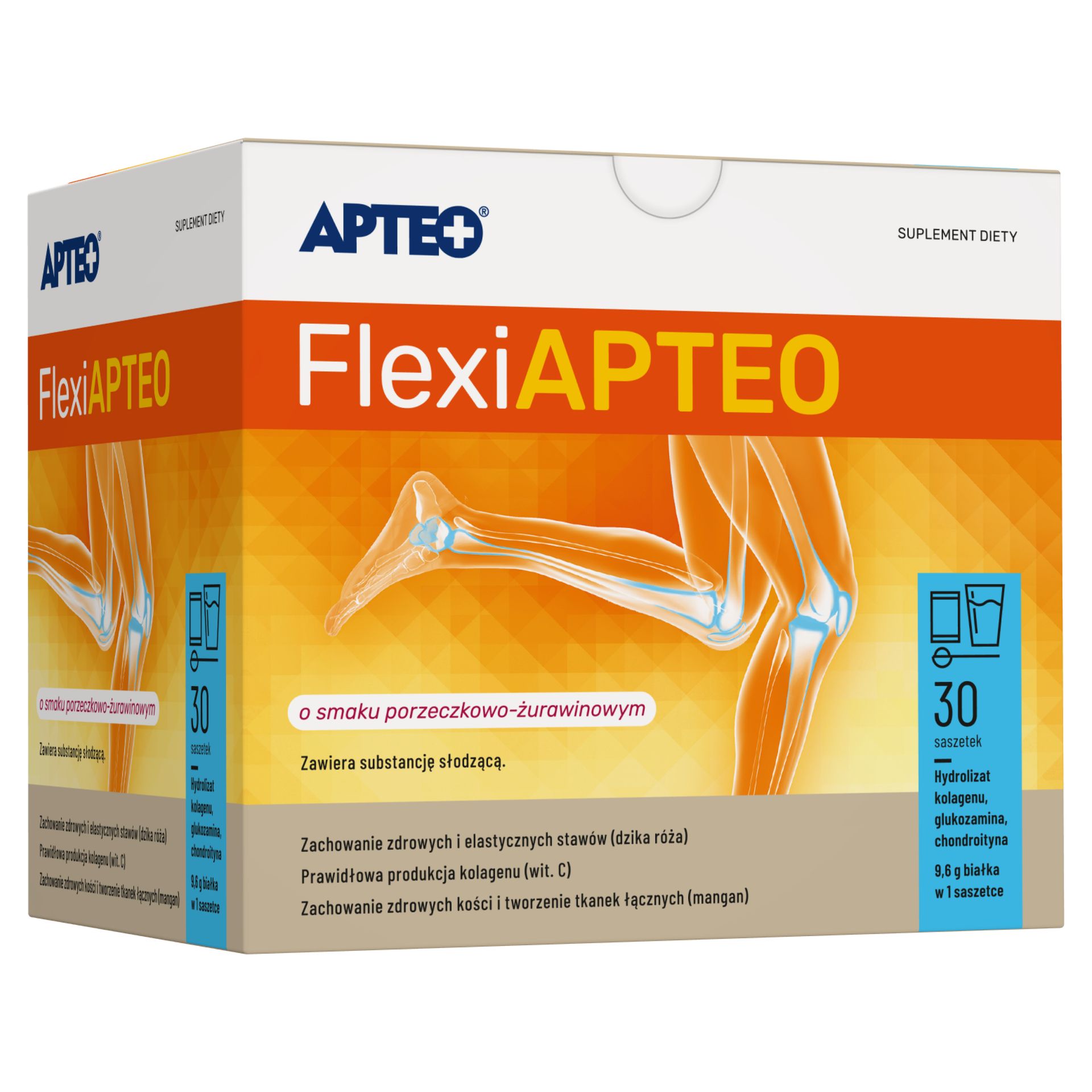 FlexiAPTEO, smak porzeczkowo-żurawinowy, saszetki, 30 sztuk