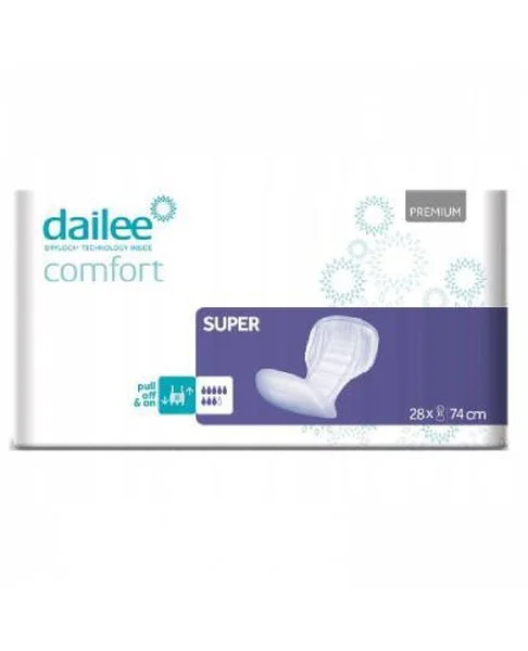 Dailee Comfort Premium Super pieluchy anatomiczne XL, 28 sztuk