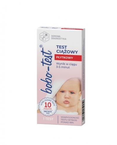 Test ciążowy BOBO-TEST płytkowy 10 mlU/ml, 1 sztuka
