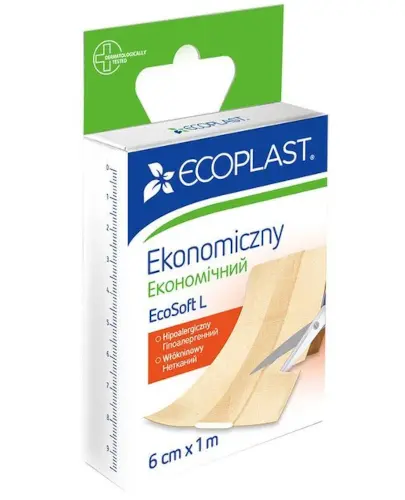 Ecoplast Ecosoft plaster medyczny włókninowy L 6 cm x 1 m