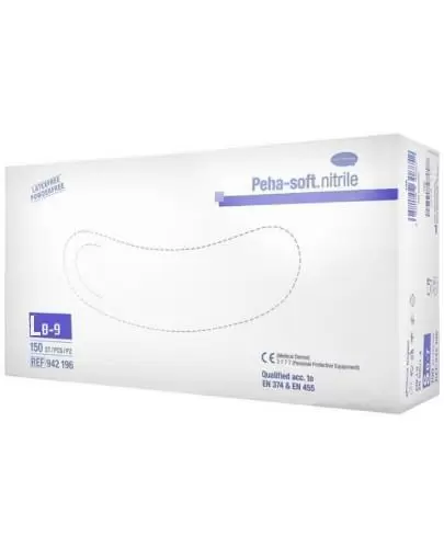 Hartmann Peha-Soft Nitrile rękawice nitrylowe bezpudrowane rozmiar L 100 sztuk