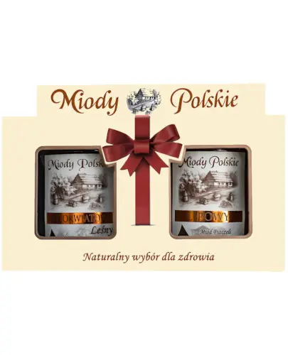 Miody Polskie miód lipowy 400 g + miód wielokwiatowy leśny 400 g [ZESTAW]