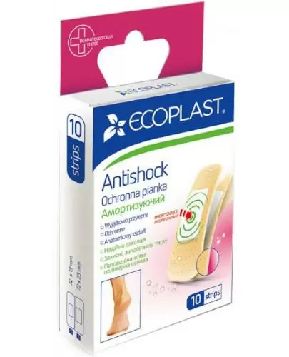 Ecoplast Antishock zestaw plastrów polimerowych, 10 sztuk