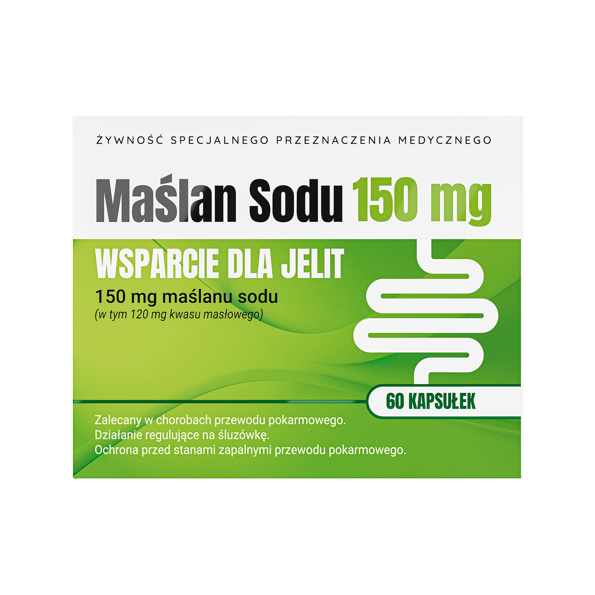 Maślan Sodu, 150 mg, kapsułki, 60 sztuk