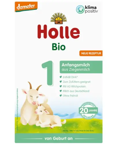 Holle 1 Bio mleko początkowe od urodzenia na bazie mleka koziego 400 g