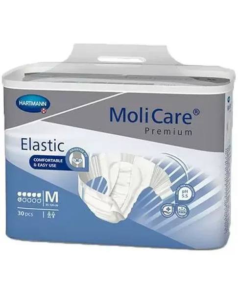 Hartmann MoliCare Premium Elastic pieluchomajtki 6 kropli rozmiar M 30 sztuk