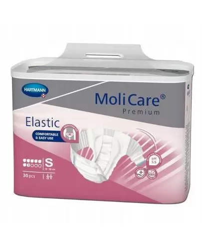 Hartmann MoliCare Premium Elastic pieluchomajtki 7 kropli rozmiar S 30 sztuk