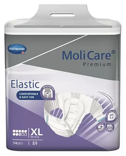 Hartmann MoliCare Premium Elastic pieluchomajtki 8 kropli rozmiar XL 14 sztuk