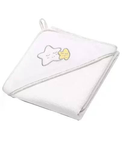 Babyono okrycie kąpielowe frotte ręcznik z kapturkiem 85x85 cm 1 sztuka [144/07]