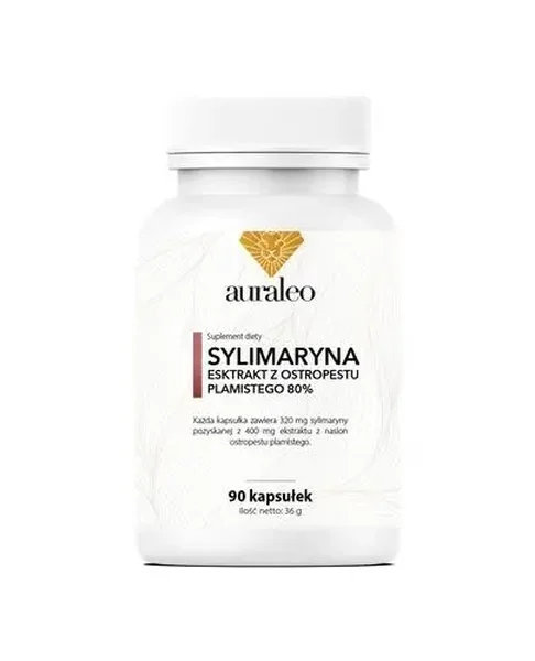 Auraleo Sylimaryna 320 mg Ekstrakt z ostropestu plamistego, kapsułki, 90 sztuk